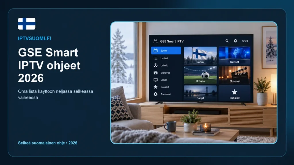 GSE Smart IPTV ohjeet 2026 Suomessa