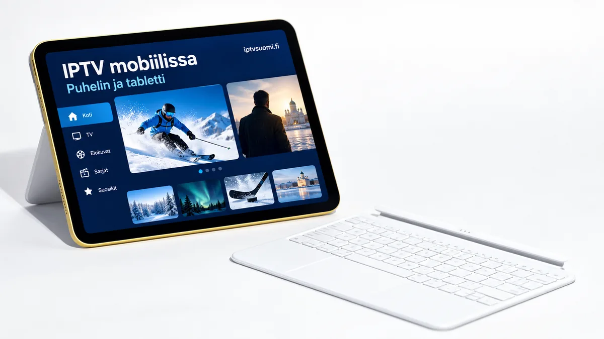 IPTV mobiilissa – tabletti näyttää suomalaisen IPTV-käyttöliittymän
