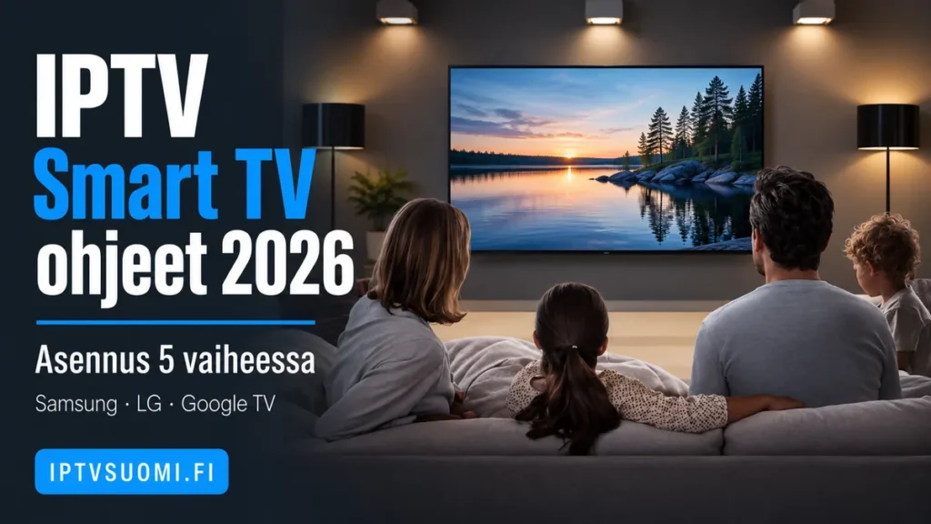 IPTV Smart TV ohjeet 2026 – viisi vaihetta Samsungille, LG:lle ja Google TV:lle