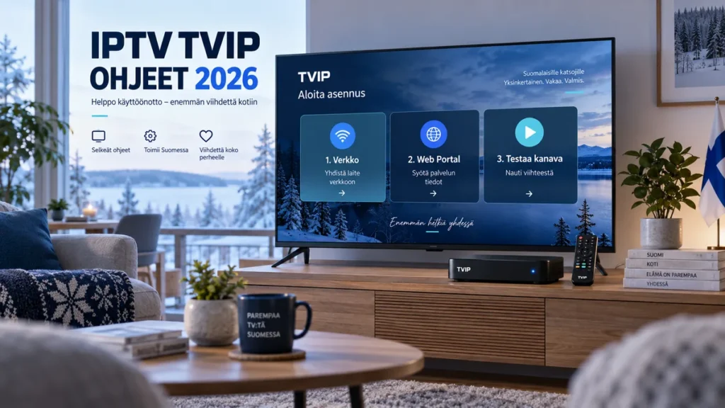 IPTV TVIP ohjeet 2026 Suomessa