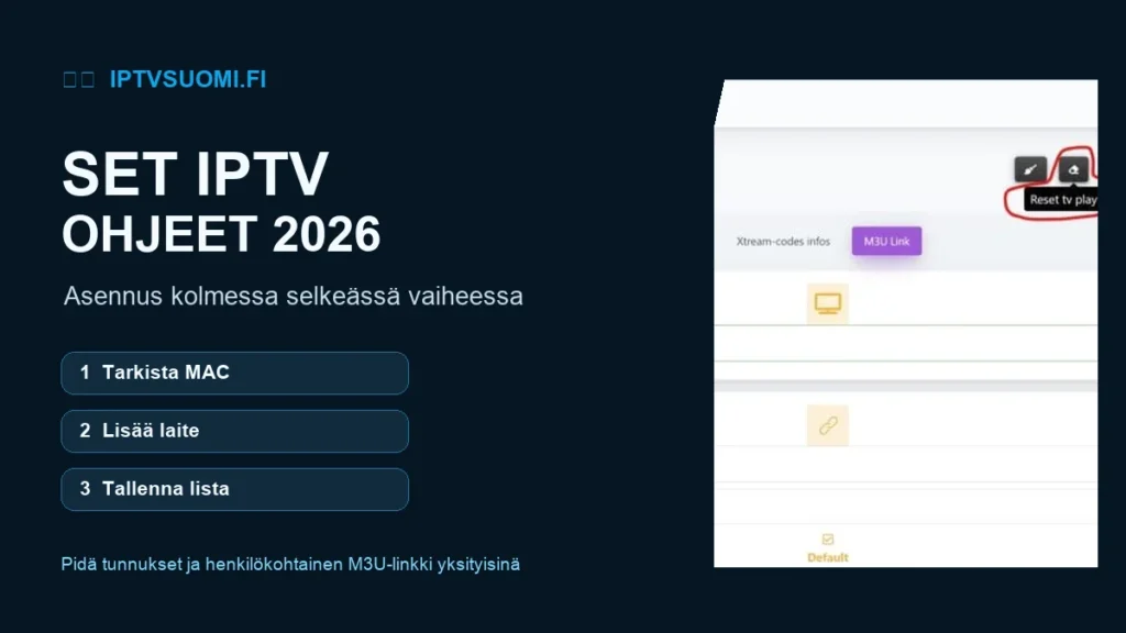 set iptv ohjeet 2026