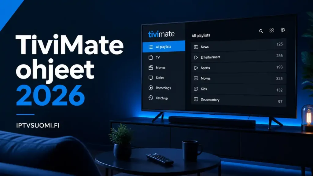 TiviMate ohjeet 2026 – IPTV-asennus Android TV:lle