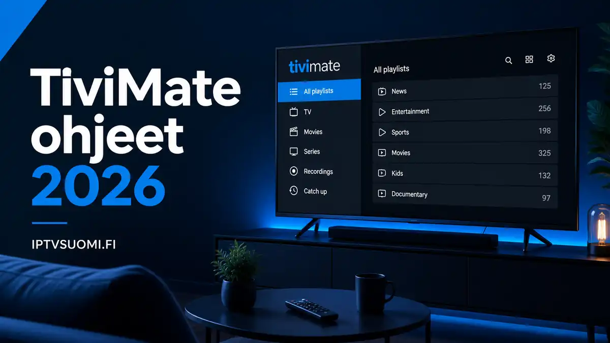 TiviMate ohjeet 2026 – IPTV-asennus Android TV:lle