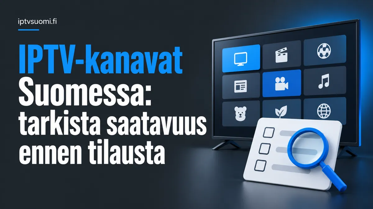 IPTV-kanavat Suomessa: television kanavaryhmät ja tarkistuslista saatavuuden varmistamiseen ennen tilausta