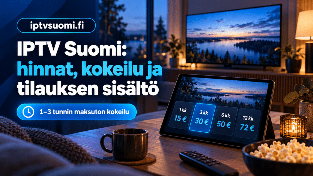 IPTV Suomi: hinnat, kokeilu ja tilauksen sisältö – televisio ja tilausjaksojen vertailu tabletilla